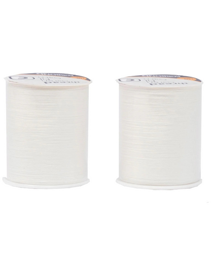 Korbond 320m Sewing Thread – 2 x 160m Spools -White Polyester – Hand and Machine Sewing