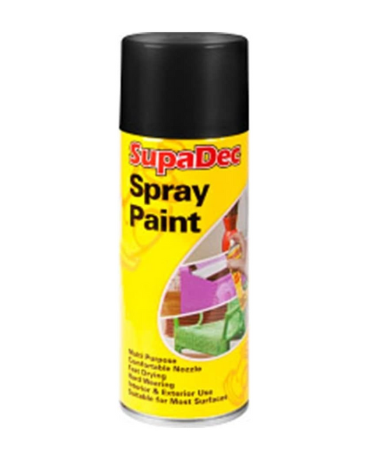 SupaDec Spray Paint - Gloss Black - 400ml