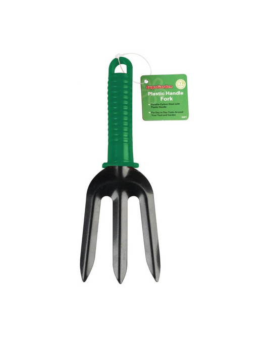 Supagarden Hand Fork Durable Carbon Steel with Plastic Handle Digging Border