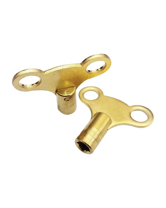 WZ Radiator Bleed Key- Radiator Valve Clock Key for Bleeding and Air Vent- Made of Solid Brass- Pack of 2