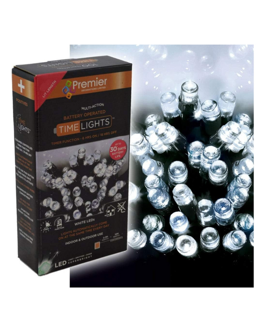 Pines and Needles LB400IW 400 Battery Time Lights - Ice White