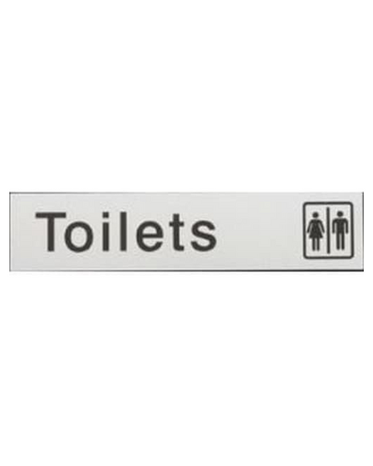 House Nameplate Co Metal Effect Toilet 5x22.5cm