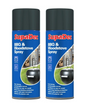 2 x SupaDec Fast Drying BBQ & Woodstove Metal Spray Paint Matt Black 400ml