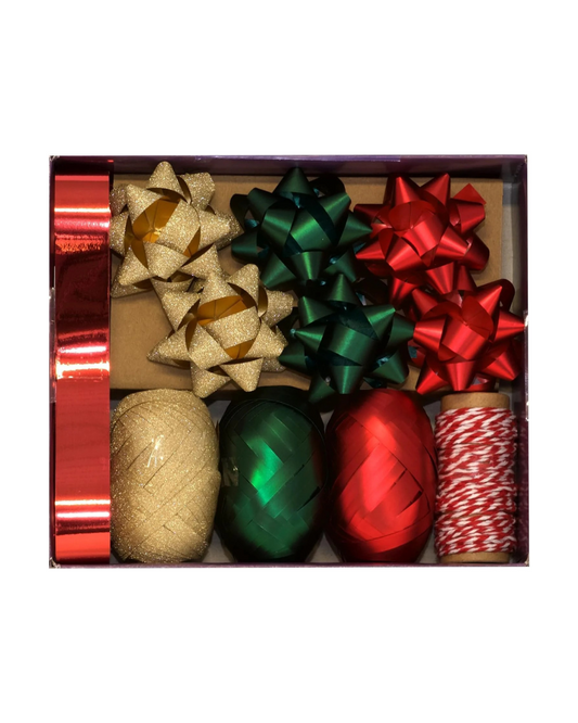 Design By Violet Traditional Wrap Bow and Ribbon Set Xmas Present Birthday