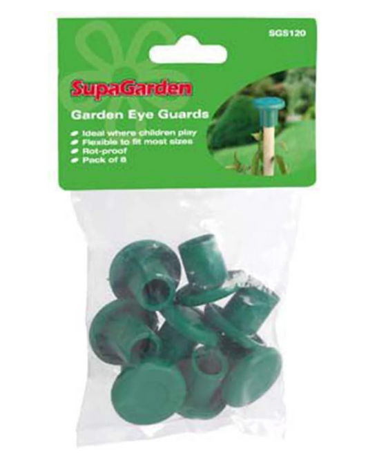 8 Quality Rubber Round Cane Caps Rot Proof Garden Eye Guard Eye Protection