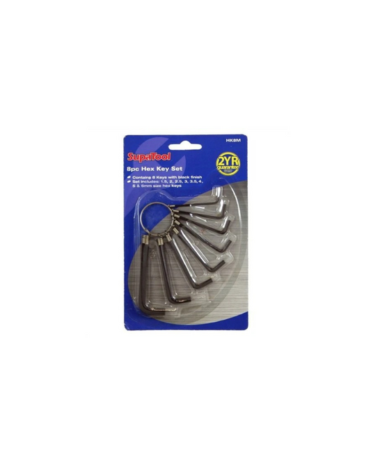 SupaTool 8 Piece Hex Key Allen Alan Allan Key Set Kit