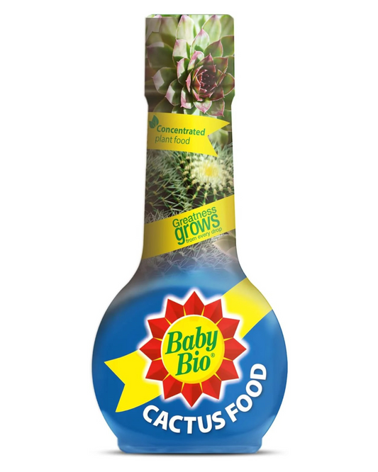 Baby Bio Cactus Food, 175ml - Liquid Concentrate Fertiliser - Specially formulated for Cacti - Healthy Growth and Vibrant Flowering - Strengthens Plant Spines for Added Resilience - Makes up to 70L