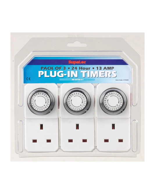 supalec, Pack of 3, Plug-in timers.