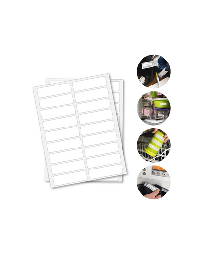KORBOND Stick On Naming Labels, White, 36
