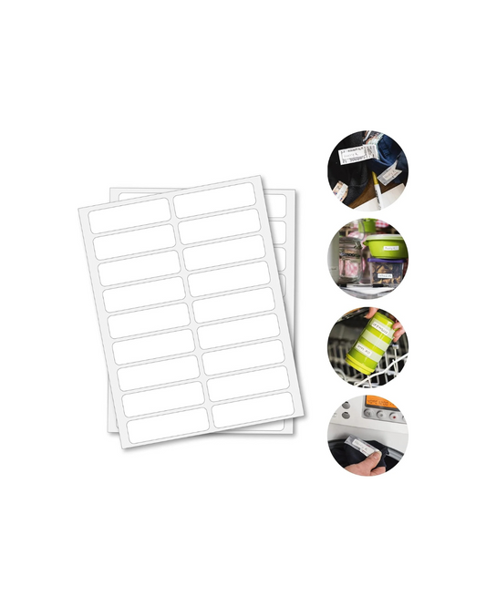 KORBOND Stick On Naming Labels, White, 36
