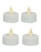 Premier White Flickering 4 Battery Tea Light Candles