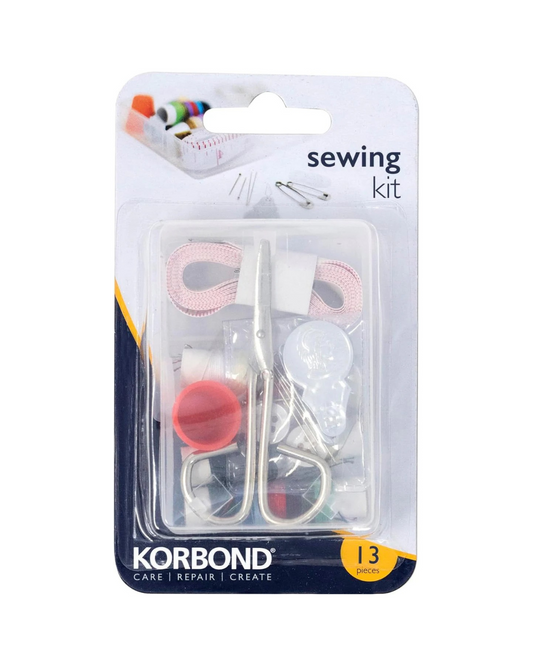 Korbond Sewing Kit - 15 Piece Essential Sewing Kit for Repairs and Projects