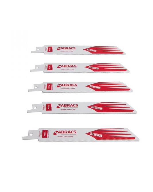 Abracs Reciprocating Saw Blade Metal Pack 5 225 x 19 x 0.9mm