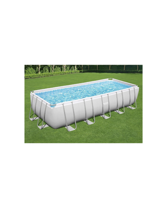 Bestway Power Steel 21' x 9' x 52" Rectangular Pool Set, Multicolor
