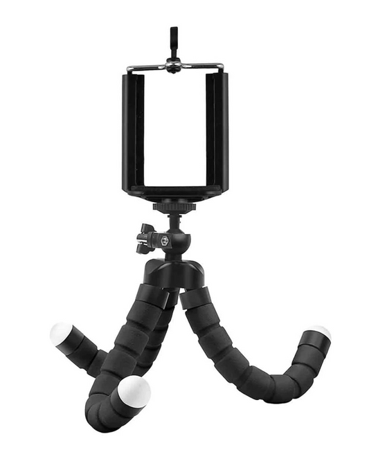 Juice Social Flexi Tri-Pod with Bendable Legs and Bluetooth Remote, Portable Mini Tripod with Flexible Octopus Style Legs, Phone/Camera Mount, Compatible with Apple, Android, GO PRO, Cameras