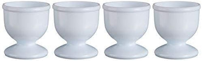 Chef Aid White Plastic Egg Cups, Set of 4