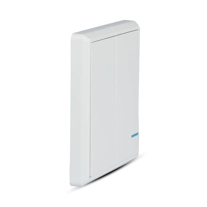 Wireless Switch with Dual Button Sensor White IP54
