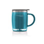 Thermos Translucent Desk Mug, Stainless Steel, Blue, S (Pack of 1), 450 ml