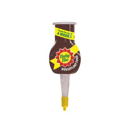 Baby Bio Houseplant Drip Feeders, 4 x 40ml - Ready To Use House Plant Food - Easy Care Fertiliser for Supporting Healthy Growth and Vibrant Blooms - Automatic Plant Feeder