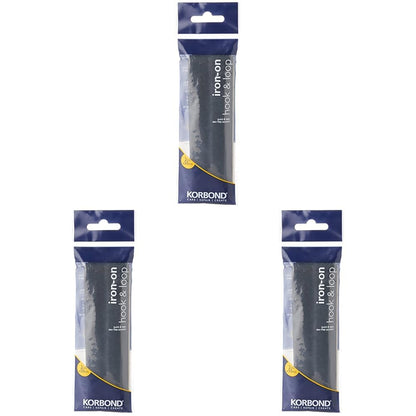 KORBOND Hook & Loop, Black, 2cm x 50cm