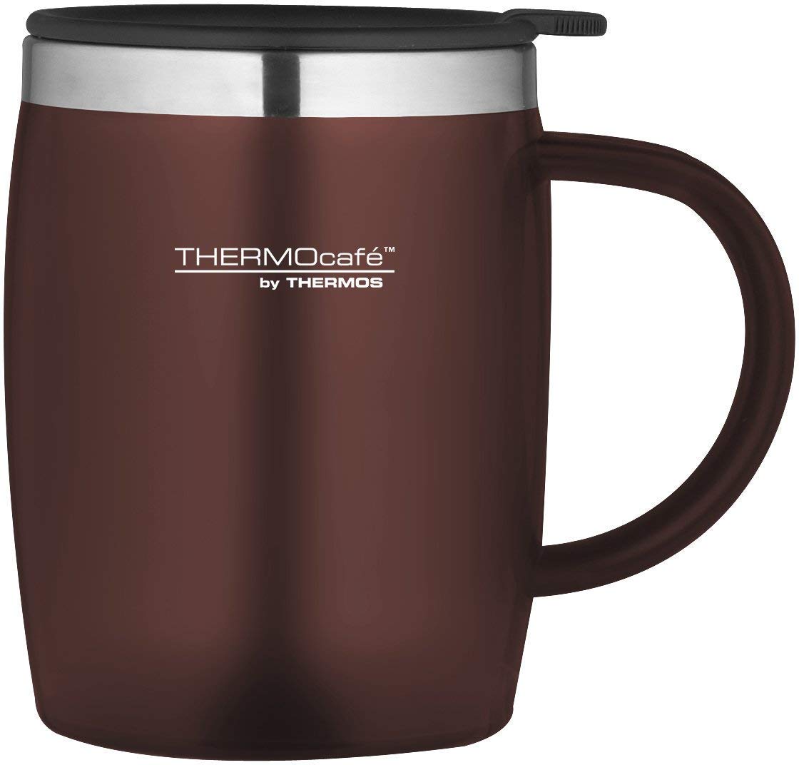 Thermos Translucent Desk Mug, Stainless Steel, Blue, S (Pack of 1), 450 ml