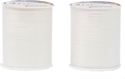 Korbond 320m Sewing Thread – 2 x 160m Spools -White Polyester – Hand and Machine Sewing
