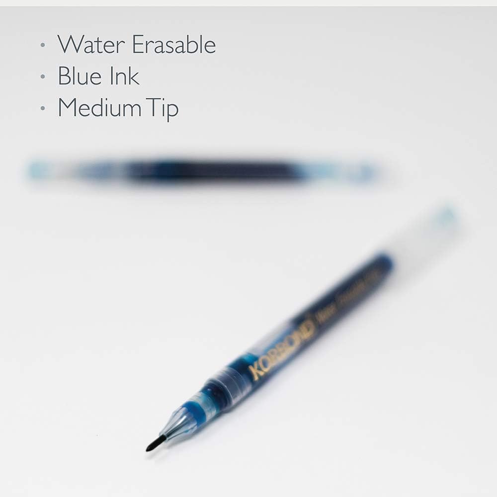 Korbond Water Erasable Marker, Blue Ink, Silver