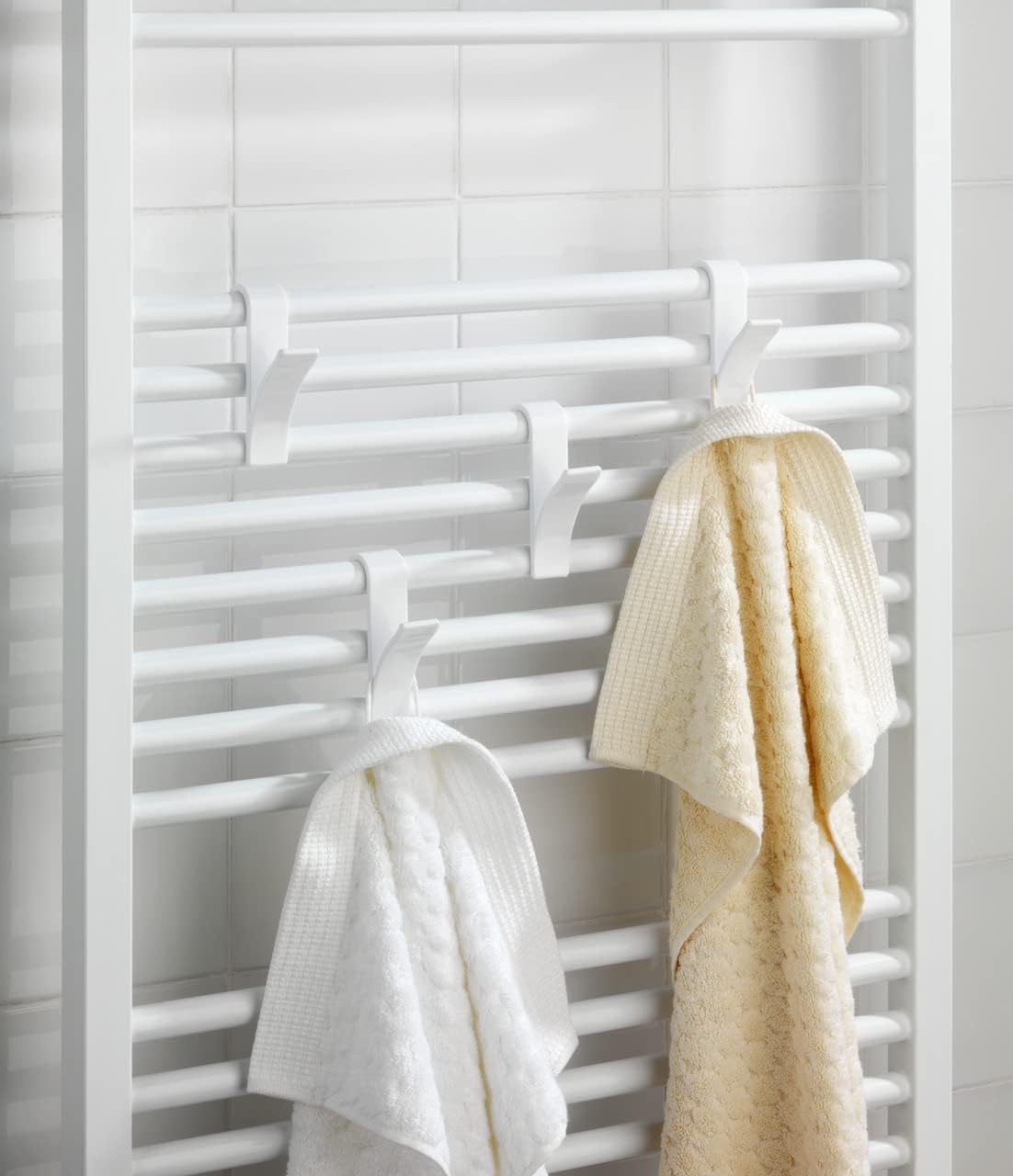 Wenko 4468160100 Hook for Towel Heaters Plastic Set of 2 / 2.5 x 10.5 x 7 cm White