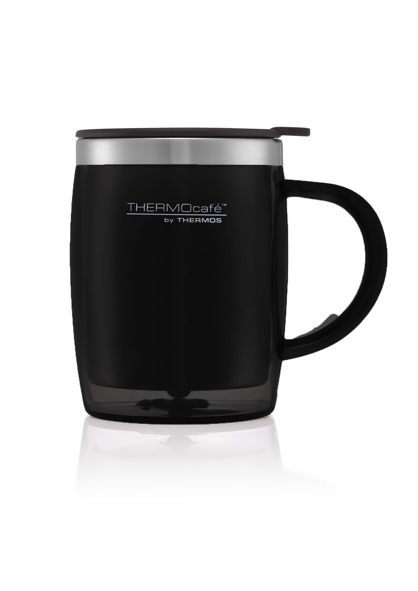 Thermos Translucent Desk Mug, Stainless Steel, Blue, S (Pack of 1), 450 ml