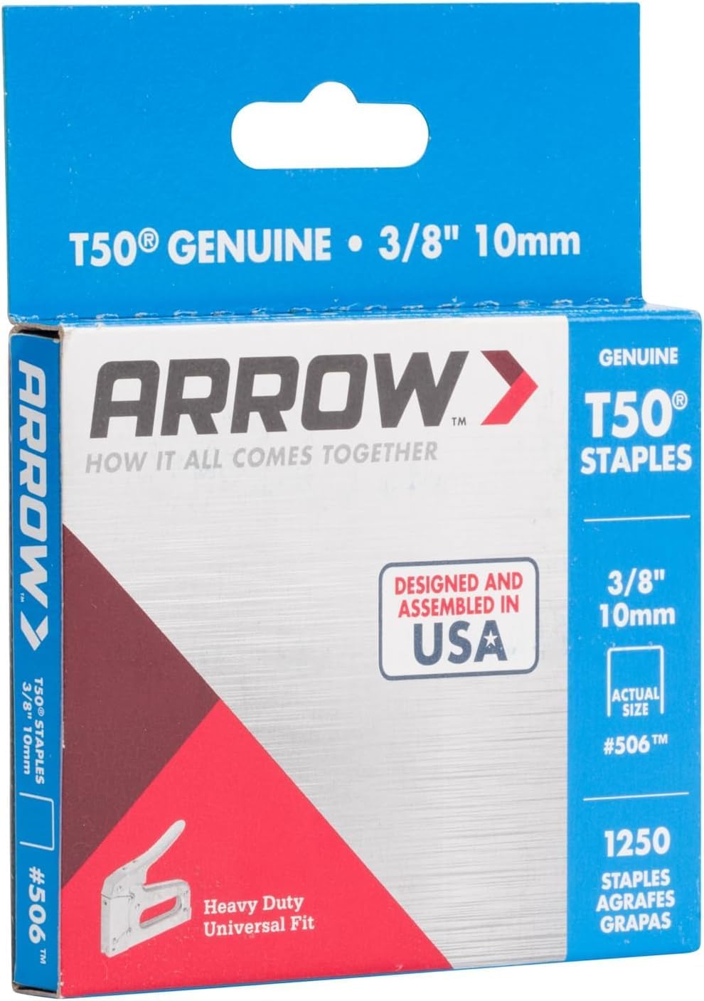 Arrow A50624 T50 Staples, 3/8 Inch (10 mm)