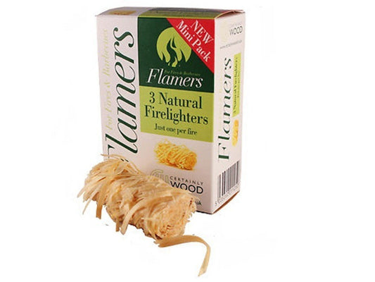 Flamers Natural Firelighters 3pk Mini