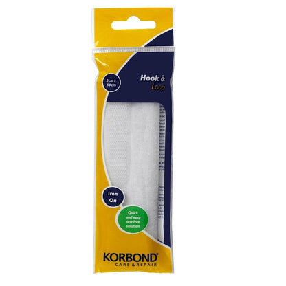 KORBOND Hook & Loop, Black, 2cm x 50cm