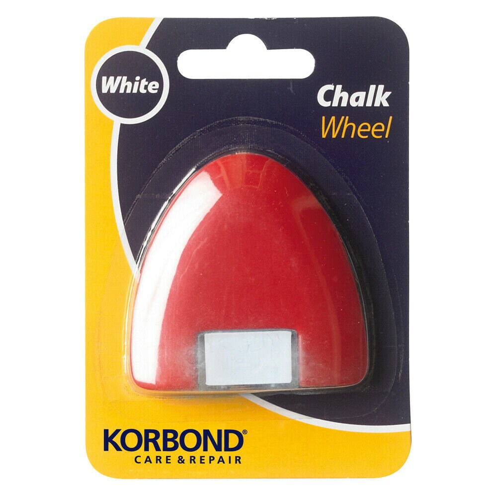 Korbond chalk wheel refillable white craft marking fine line dressmaking 110138