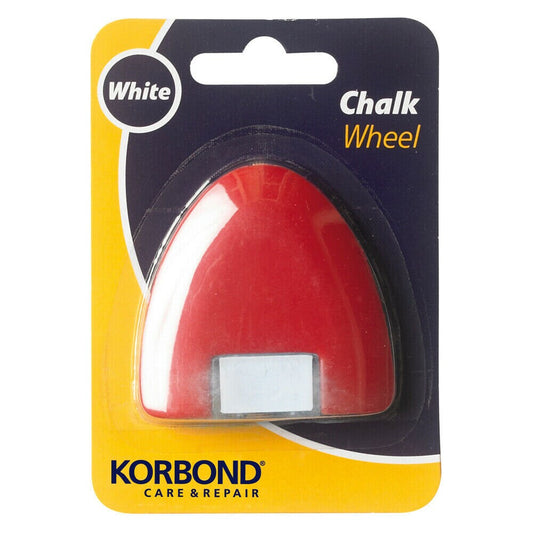 Korbond chalk wheel refillable white craft marking fine line dressmaking 110138