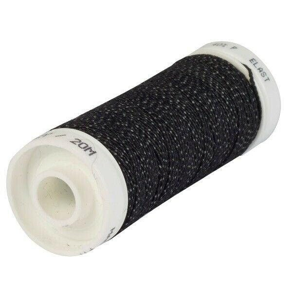 Korbond professional black 20m spool shirring shearing elastic thread 110412