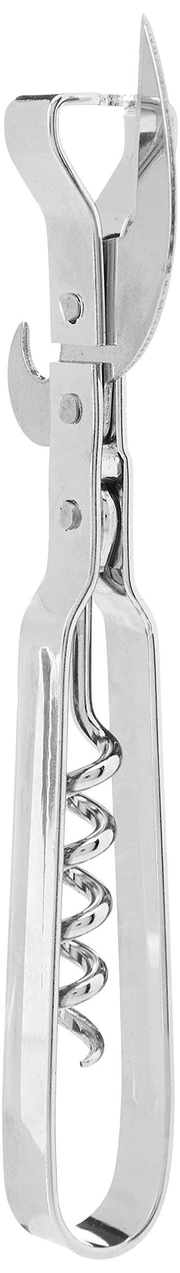 Chef Aid Can Opener with Corkscrew, Silver