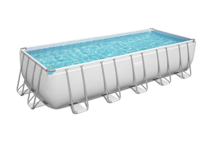 Bestway Power Steel 21' x 9' x 52" Rectangular Pool Set, Multicolor