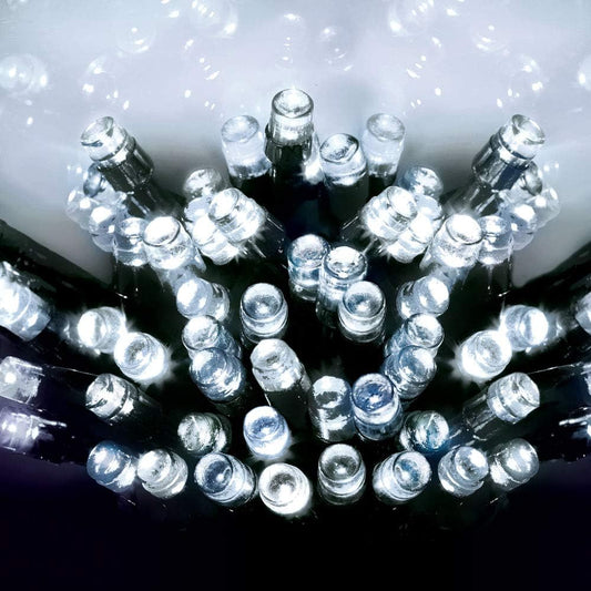 24 White Multi Action Battery Operated LED Christmas Lights with Timer
