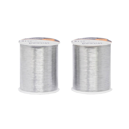 Korbond 320m Sewing Thread – 2 x 160m Spools -White Polyester – Hand and Machine Sewing