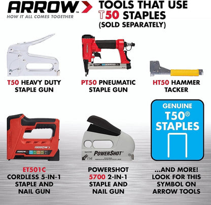 Arrow A50624 T50 Staples, 3/8 Inch (10 mm)