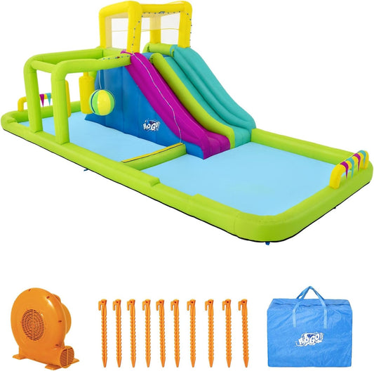 Bestway BW53387GB H2OGO Splash Course Mega Park, Inflatable Water Slide for Kids