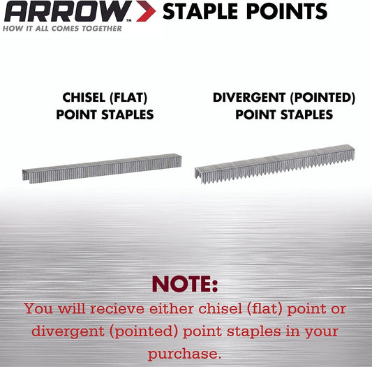 Arrow A506IP T50 Staples, Steel, 3/8 Inch (10 mm)