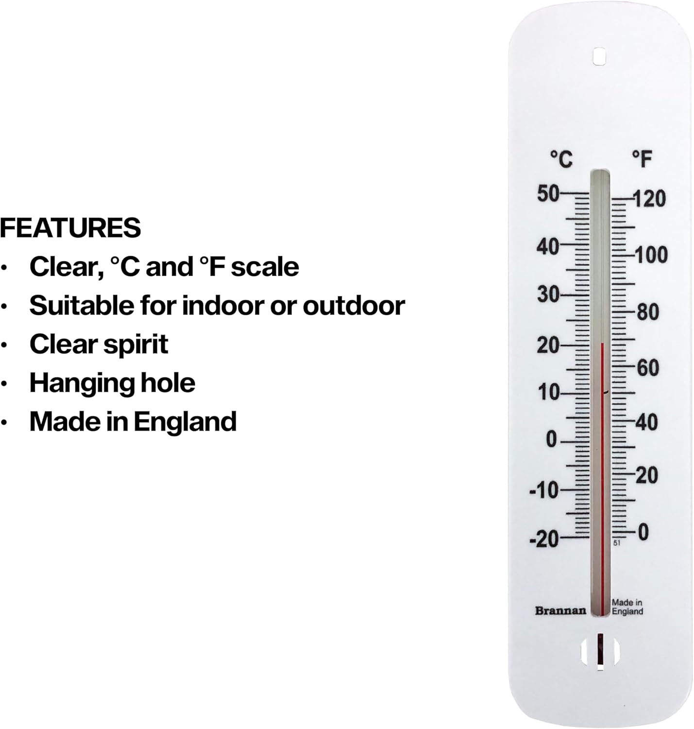 Brannan Short Wall Thermometer