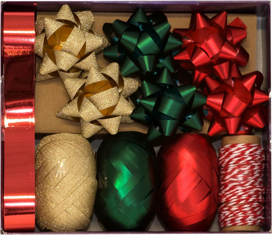 Design By Violet Traditional Wrap Bow and Ribbon Set Xmas Present Birthday