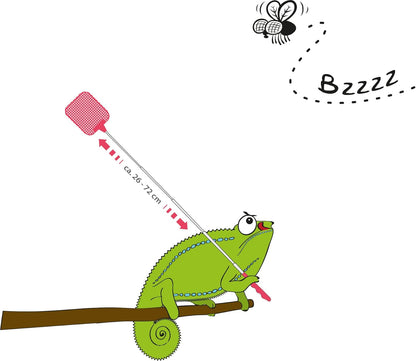 Fackelmann Telescopic Fly Swatter, Plastic, stainless steel, Pink, Blue, Green, Téléscopique