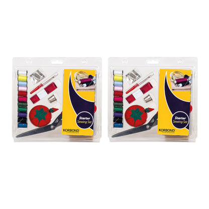 Korbond Sewing Kit - 15 Piece Essential Sewing Kit for Repairs and Projects