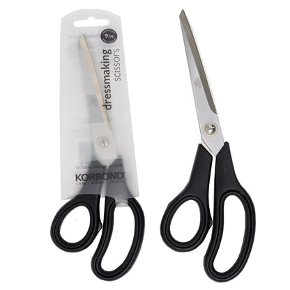 Korbond 110358 Craft 7 Inch – Soft Grip Professional, Household, Fabric, Paper Scissors. Ambidextrous – for Right & Left Handed , Silver