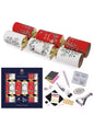 Tom Smith Pack 6 Eco Charity Christmas Crackers White & Gold Snowflake Design 33cm