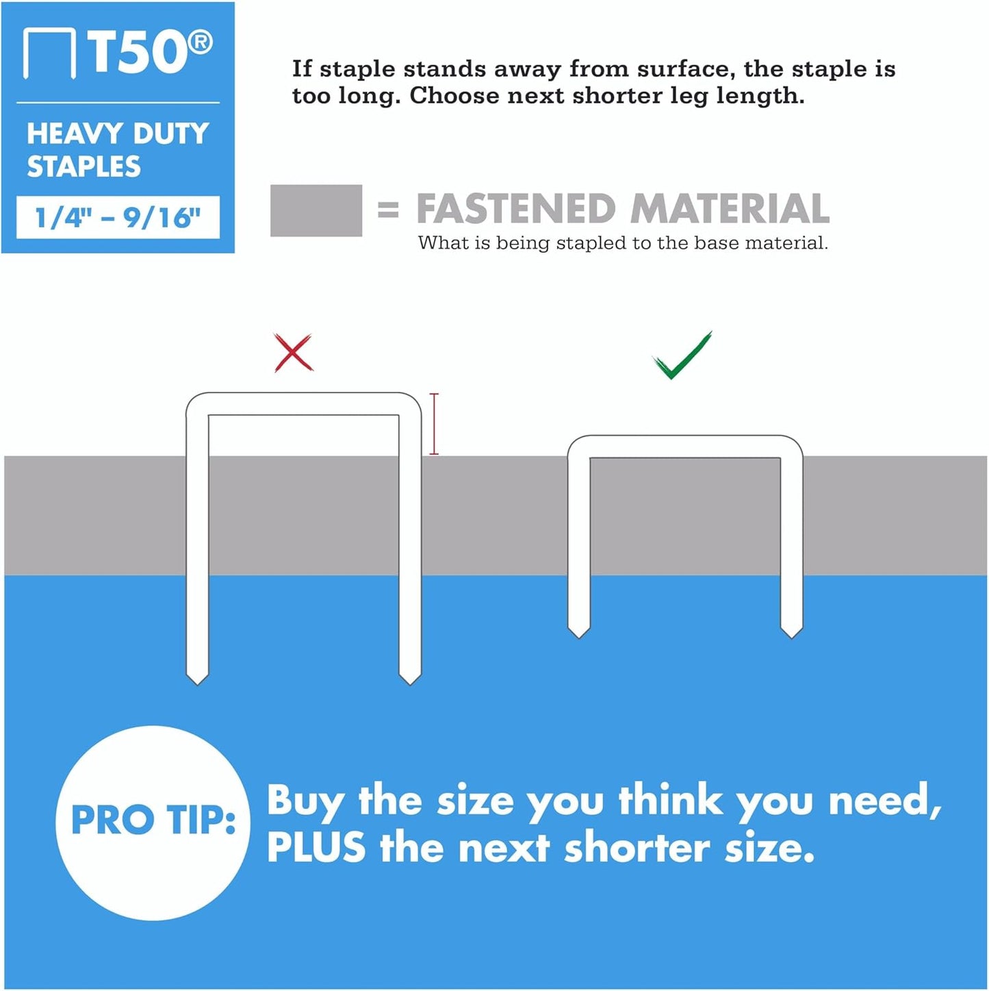 Arrow A50624 T50 Staples, 3/8 Inch (10 mm)