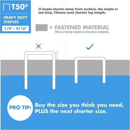 Arrow A50624 T50 Staples, 3/8 Inch (10 mm)